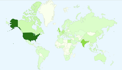 Map of Visitors in 2011