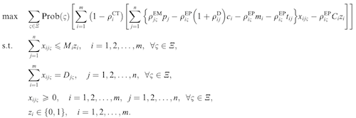 Stochastic model for global supply chain location and distribution problem.